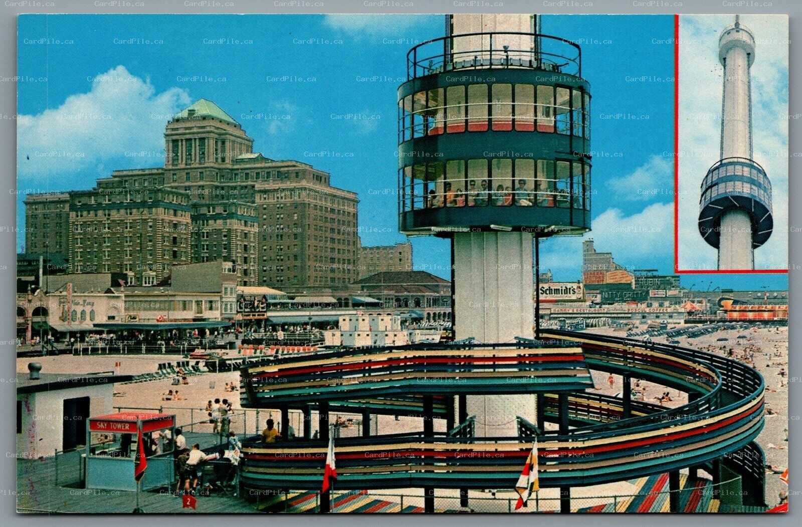 Postcard Atlantic City NJ c1969 Atlantic City Sky Tower Defunct November 7 1989