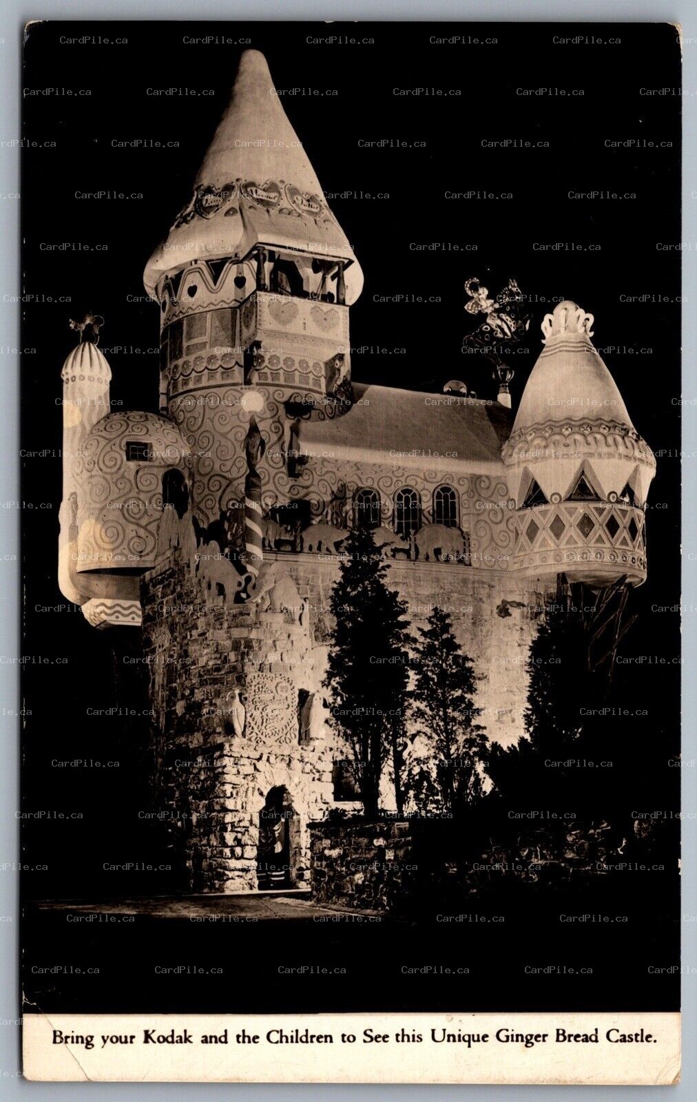 Postcard Hamburg NJ c1950s Gingerbread Castle Joseph Urban Uneeda Bakers A