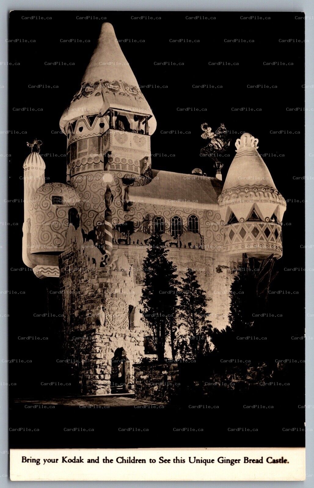 Postcard Hamburg NJ c1950s Gingerbread Castle Joseph Urban Uneeda Bakers B