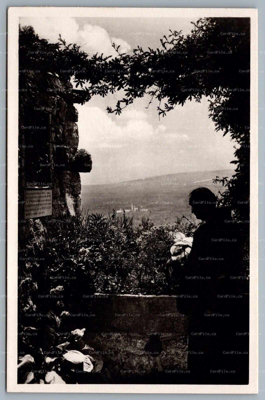 Postcard RPPC c1940s Assisi Italy Giardino di San Damiano Real Photo Postcard