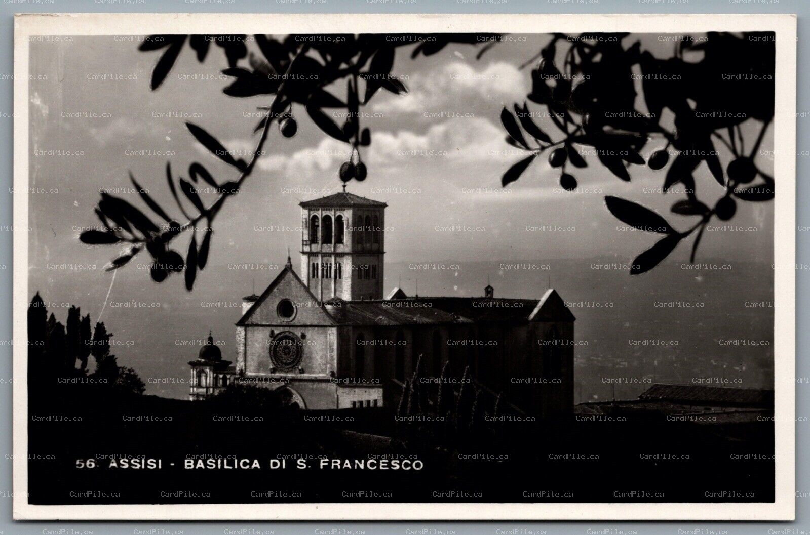 Postcard RPPC 1940s Assisi Italy Basilica Di San Francesco Roman Catholic Church