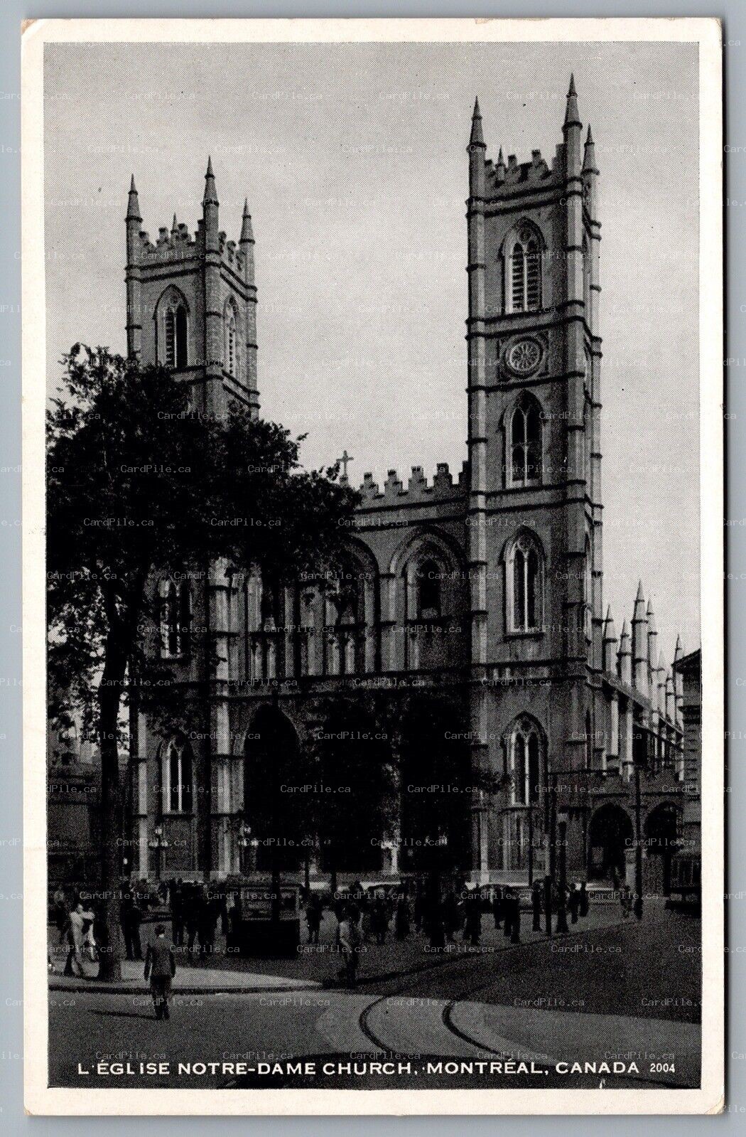 Postcard Montreal Quebec c1930s L’Église Notre Dame Church