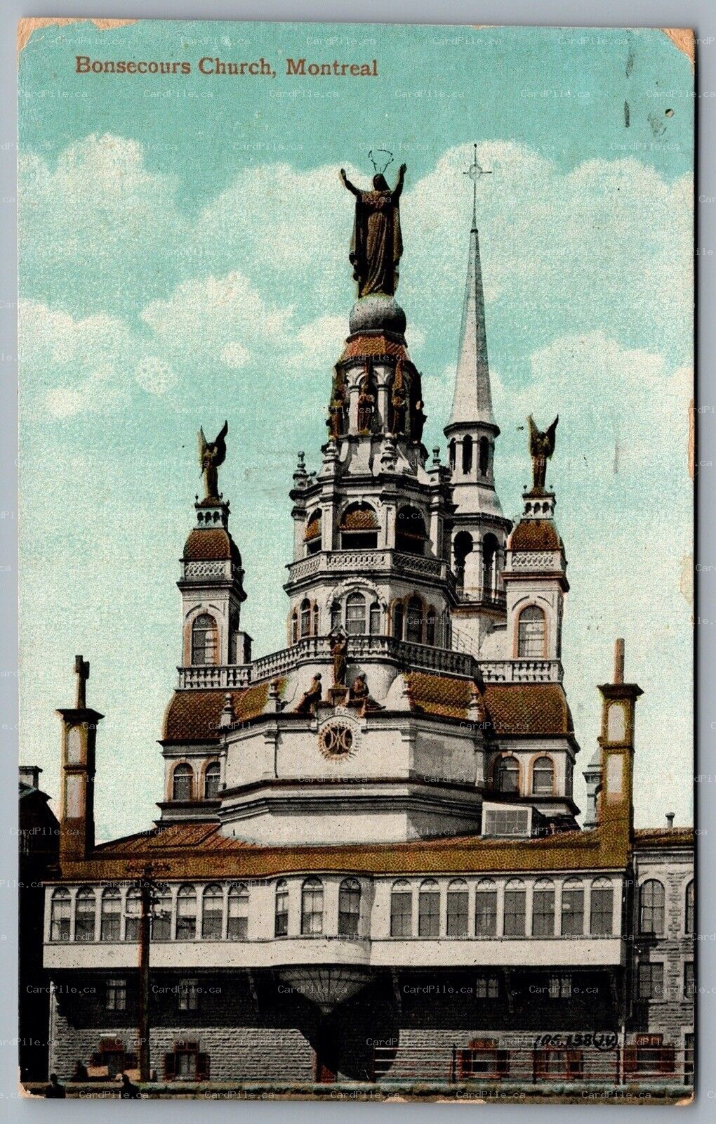Postcard Montreal Quebec 1912 Bonsecours Church Notre Dame de Bon Secours Chapel