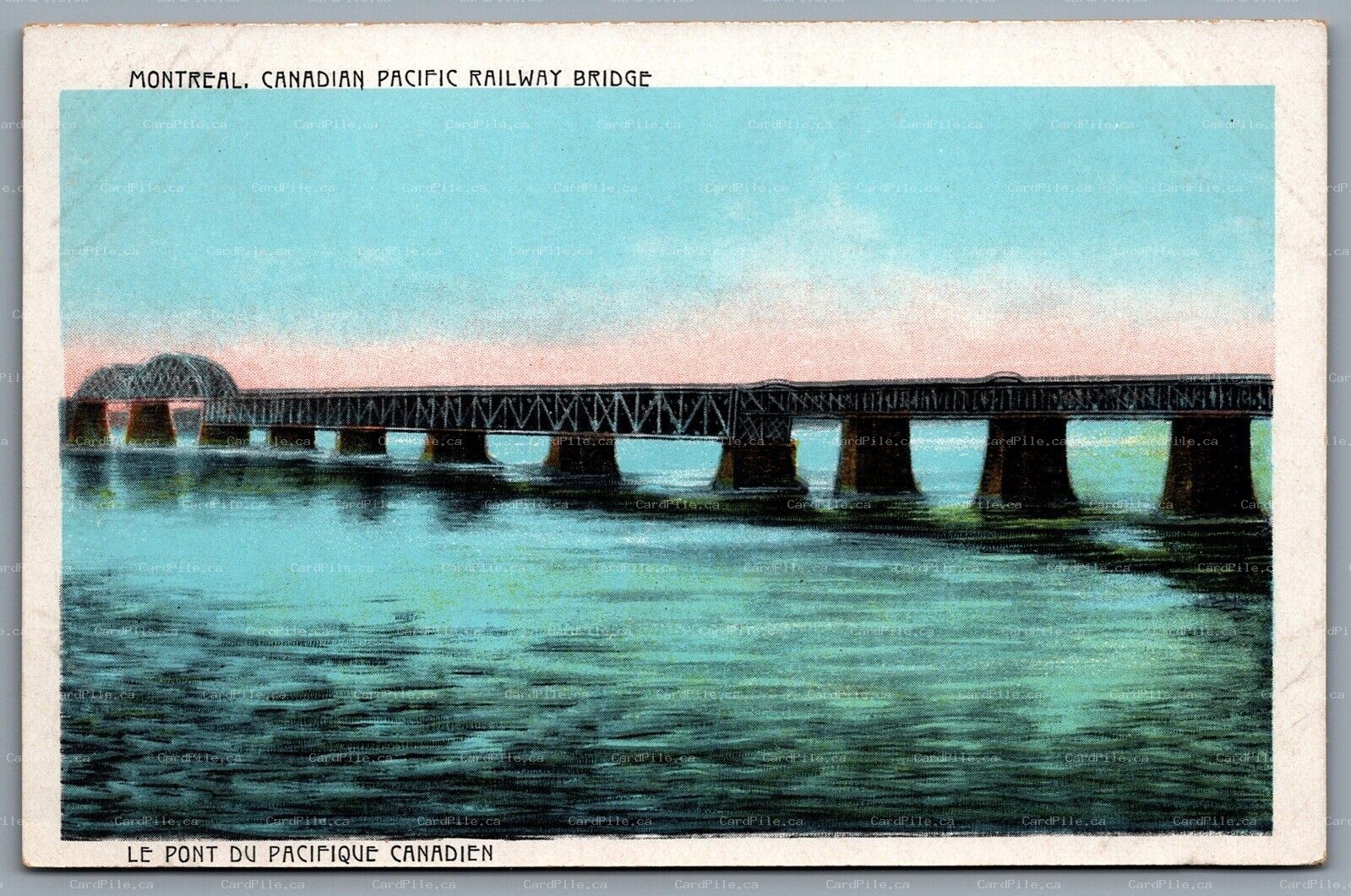Postcard Montreal Quebec c1920s Le Pont Du Pacifique Canadien