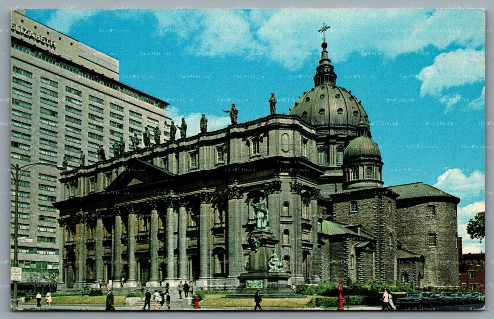 Postcard Montreal Quebec c1950s Cathedral Basilica of Mary Queen of the World