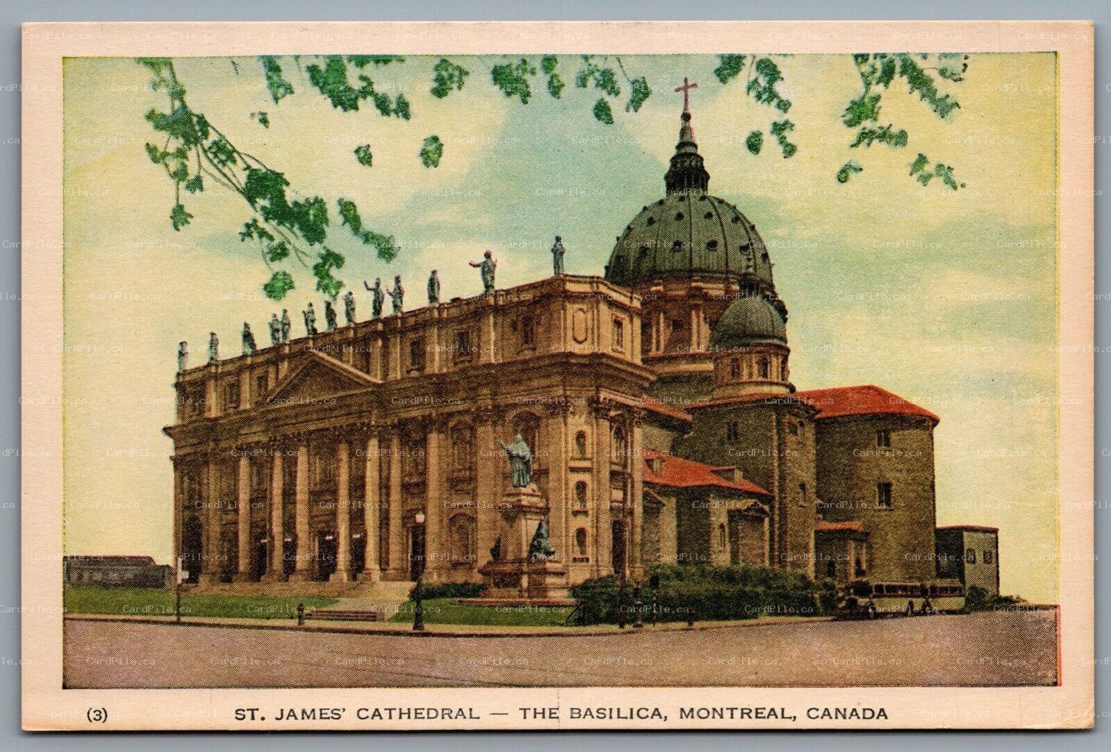 Postcard Montreal Quebec c1930s St. James’ Cathedral The Basilica