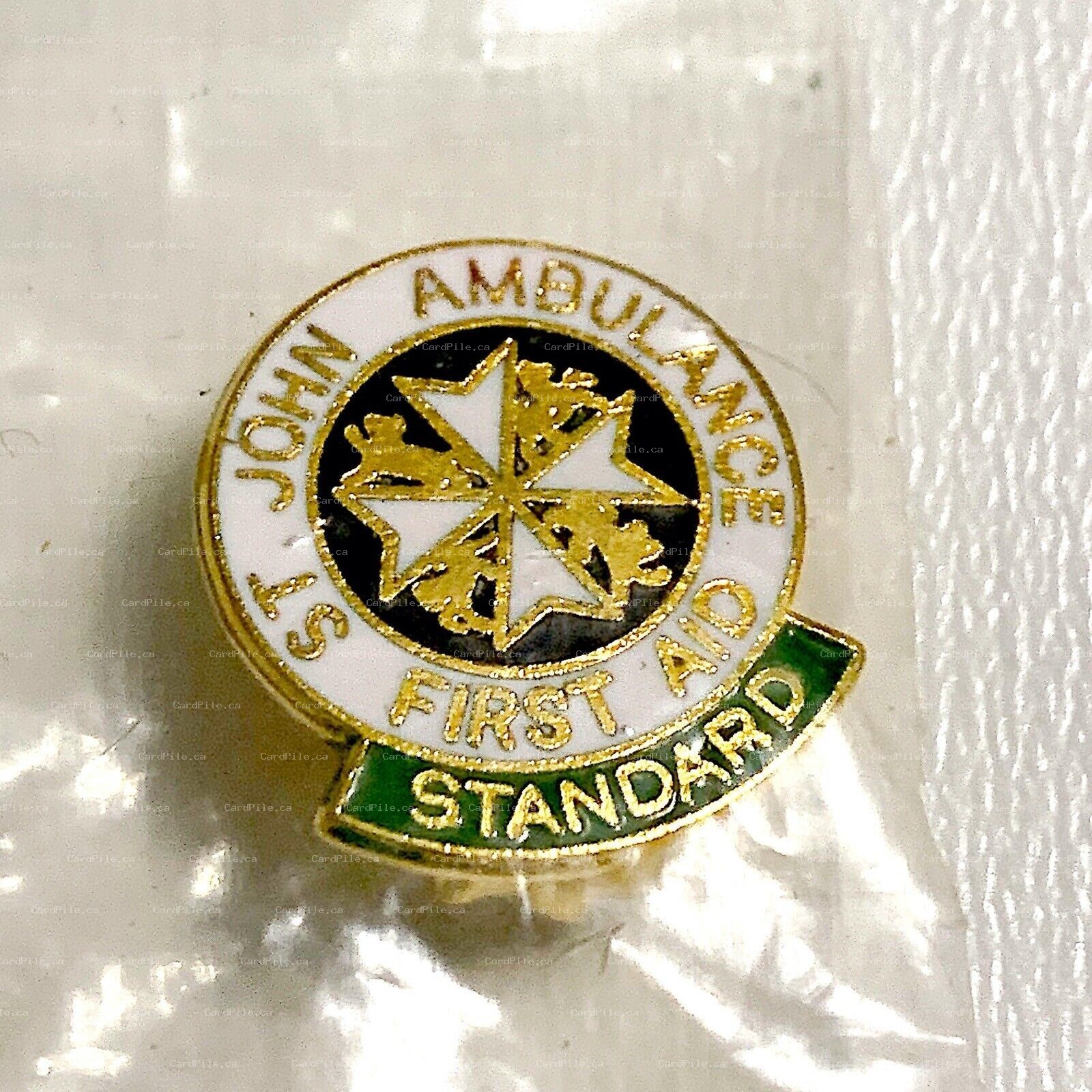 VINTAGE St John Ambulance Brigade First Aid Standard Lapel Pin A