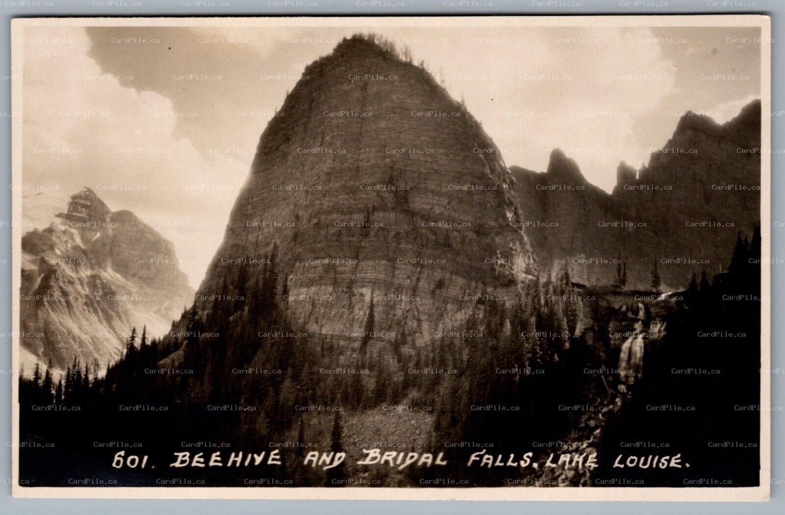 Postcard RPPC c1940s Lake Louise Alberta Beehive And Bridal Falls Byron Harmon B