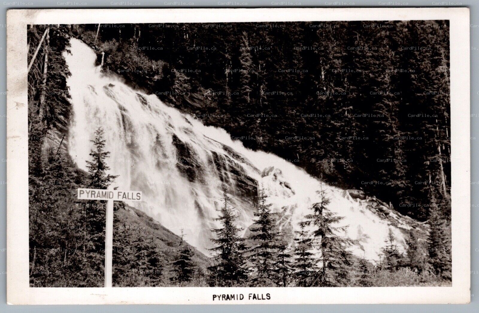 Postcard RPPC c1940s Thompson Nicola BC Pyramid Creek Falls Real Photo Postcard