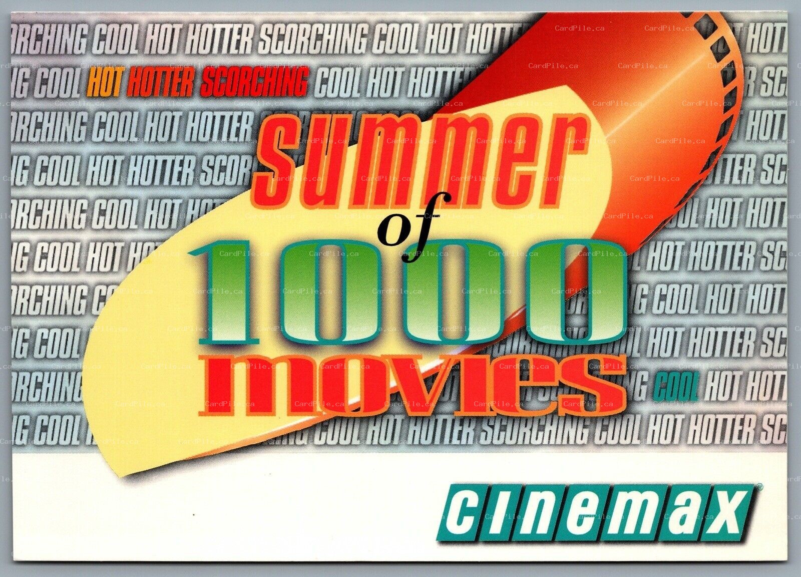 Postcard 1997 Cinemax Summer of 1000 Movies Promotional Advertisement 
