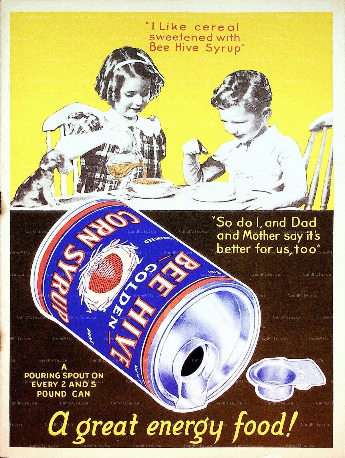 VINTAGE c1940s Bee Hive Golden Corn Syrup Scribbler Notebook St. Lawrence Starch