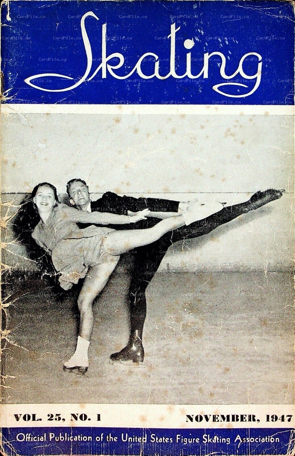 VINTAGE 1947 USFSA Skating Magazine Vol.25 No.1 Olympic Team Advertisements News