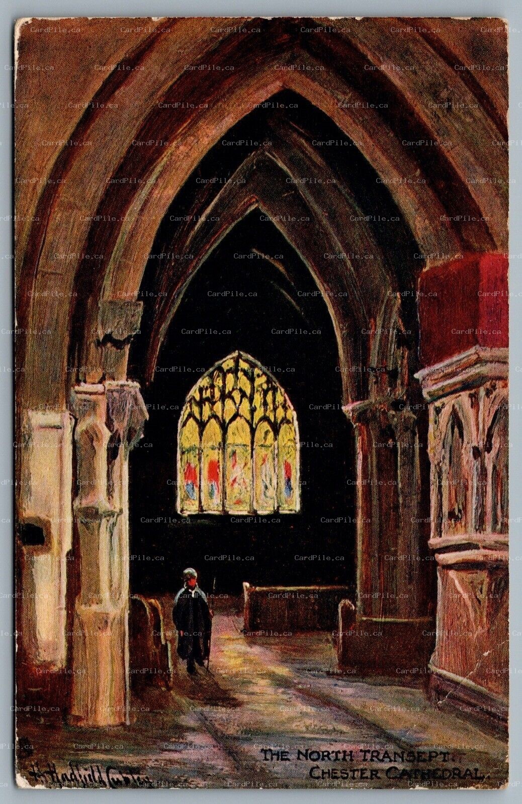Postcard Cheshire UK 1905 The North Transept Chester Cathedral Tuck Oillette A/S