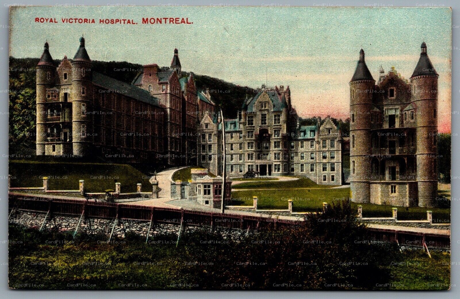 Postcard Montreal Canada c1908 Royal Victoria Hospital MUHC
