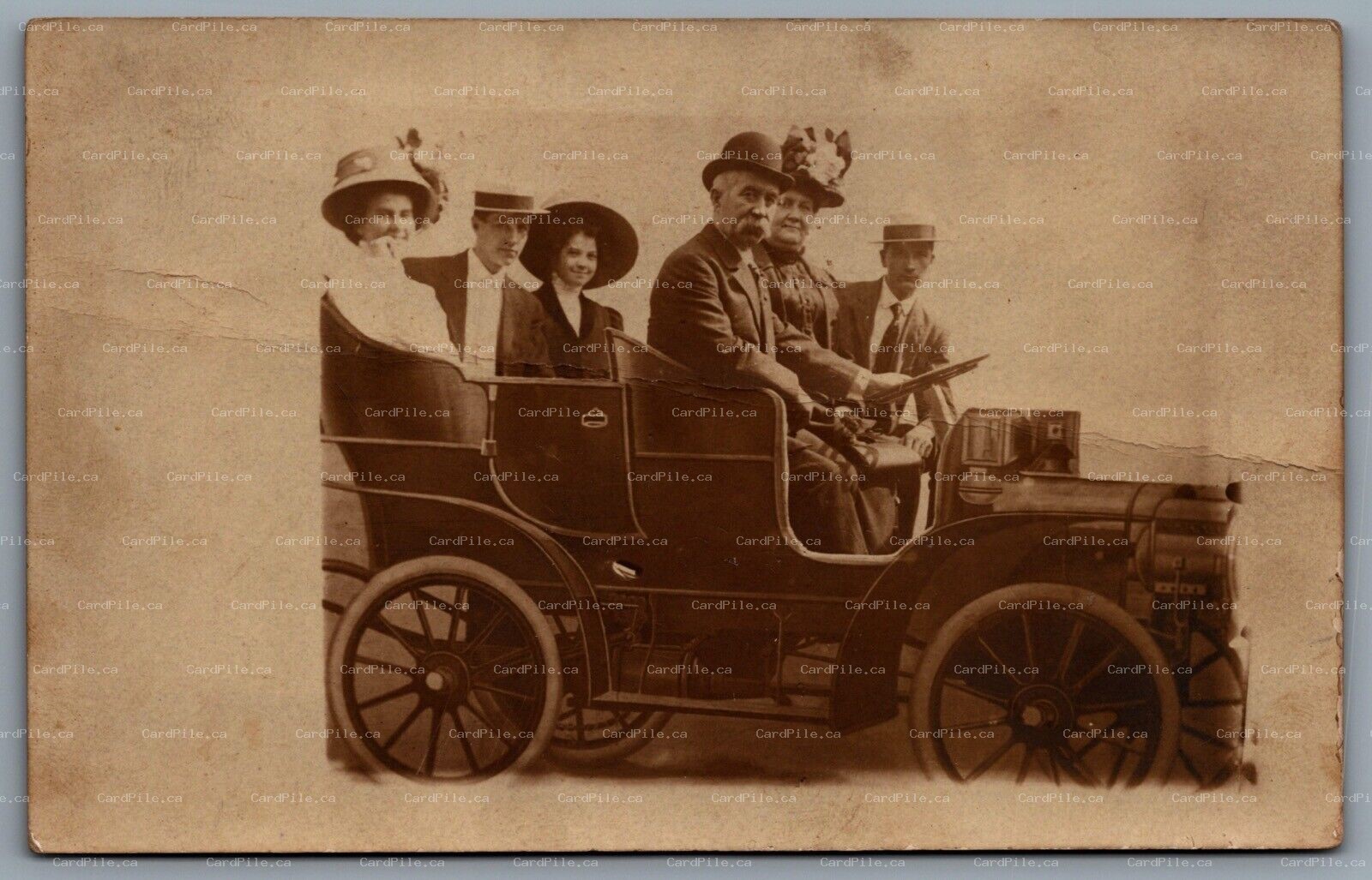 Postcard RPPC 1910s Glen Haven United States Studio Photo People In Car July 4th