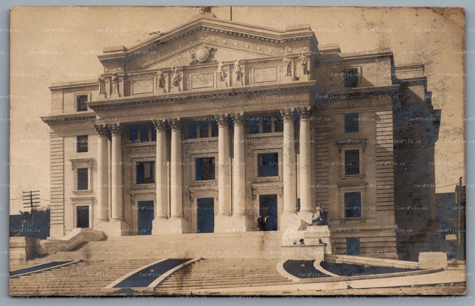 Postcard RPPC c1908 Newark NJ Essex County Court House CDS Cancel
