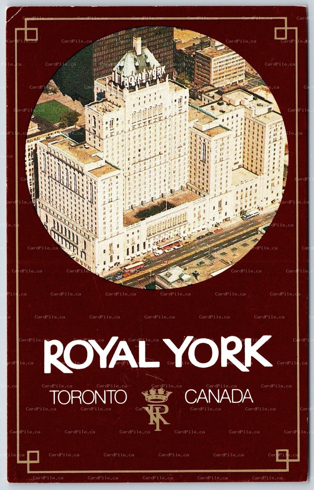 Postcard Toronto Ontario c1980s Royal York CP Hotels Advertisement Aerial View