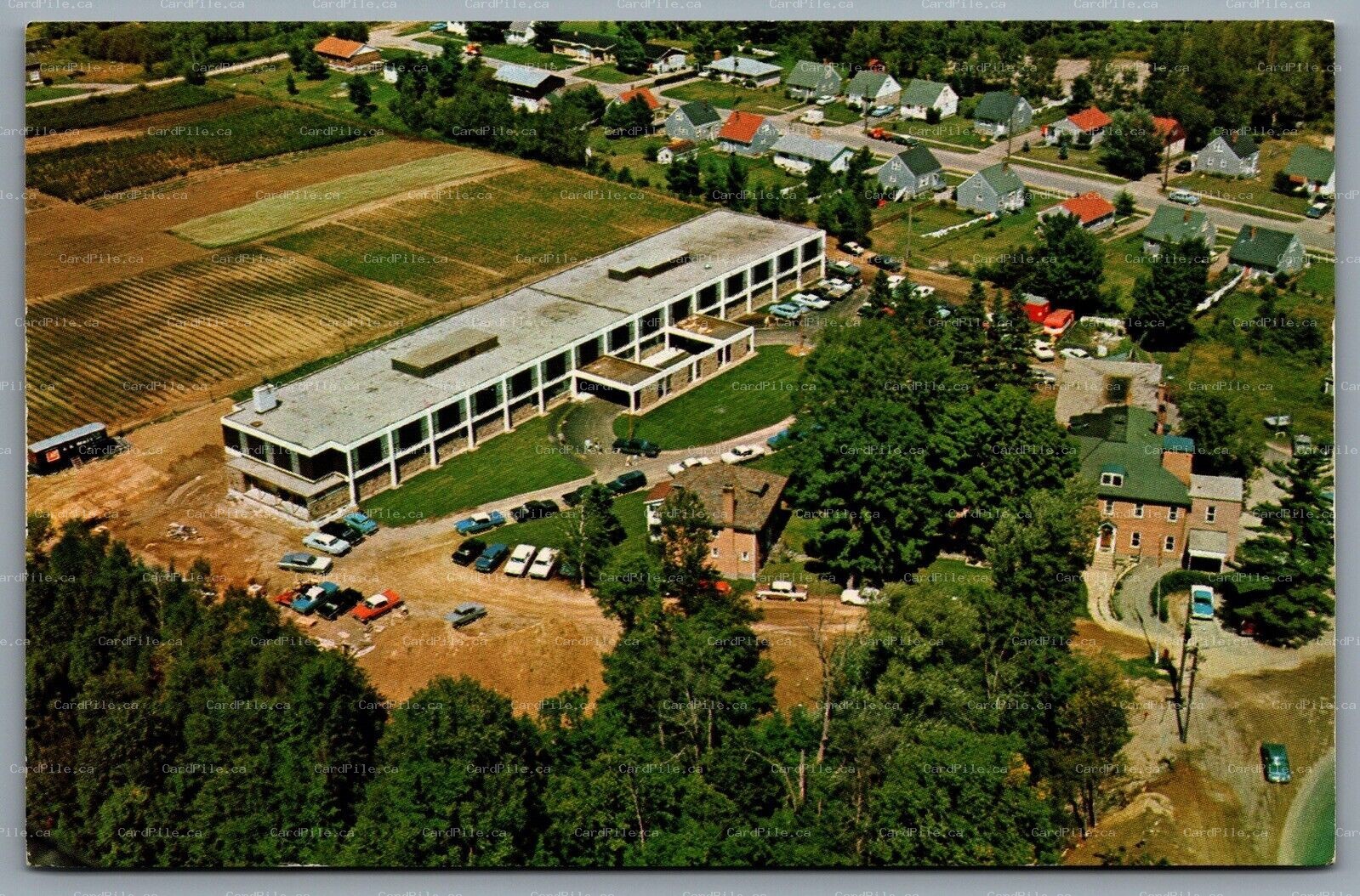 Postcard Bracebridge Ontario c1965 South Muskoka Memorial Hospital Aerial View 