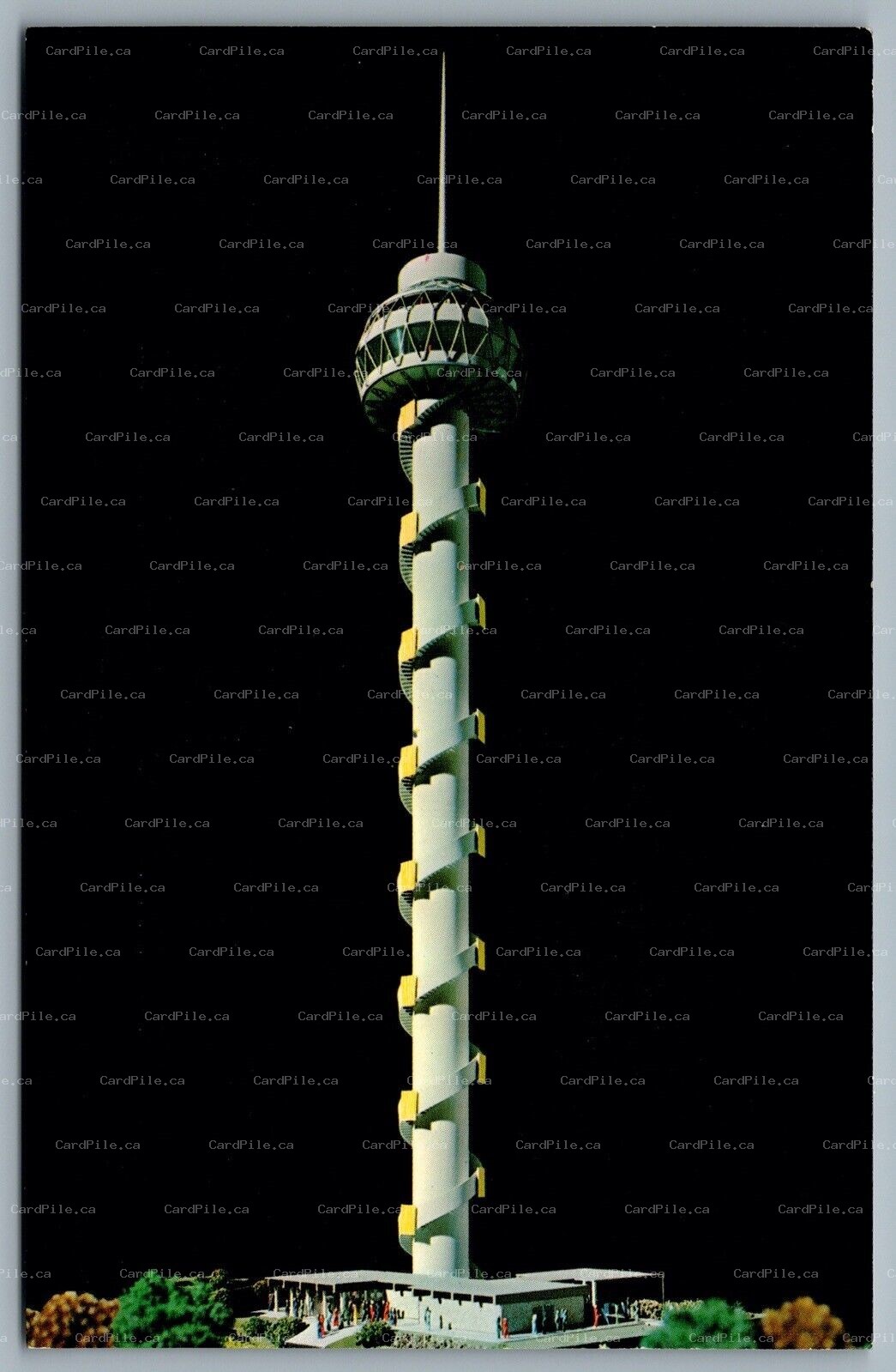 Postcard Thousand Islands ON c1960s Skydeck Night View