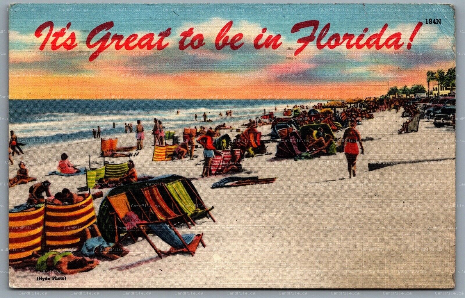 Postcard Florida c1959 It’s Great To Be In Florida Beach View Lake Worth Cancel