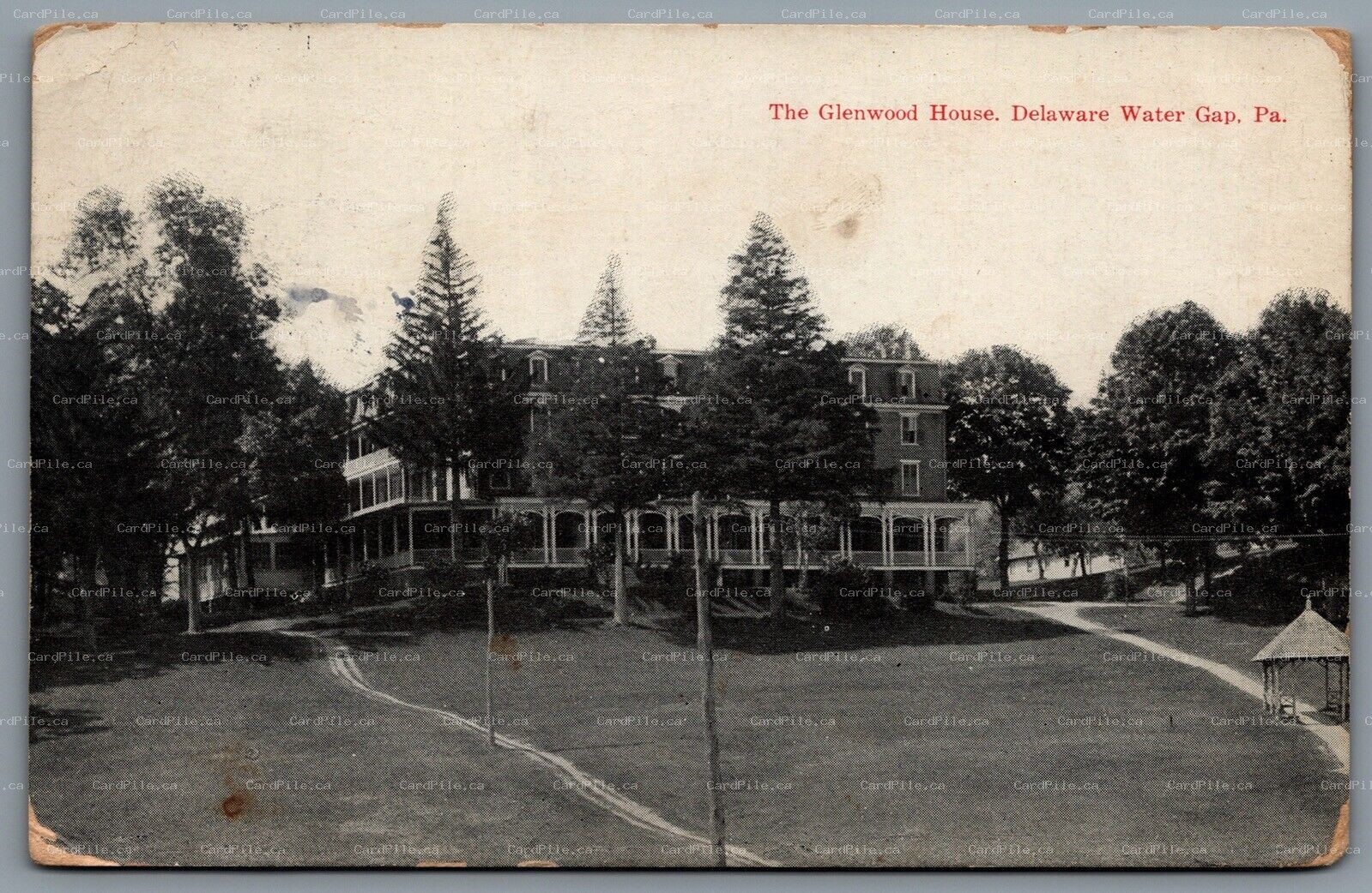Postcard Delaware Water Gap PA c1911 The Glenwood House