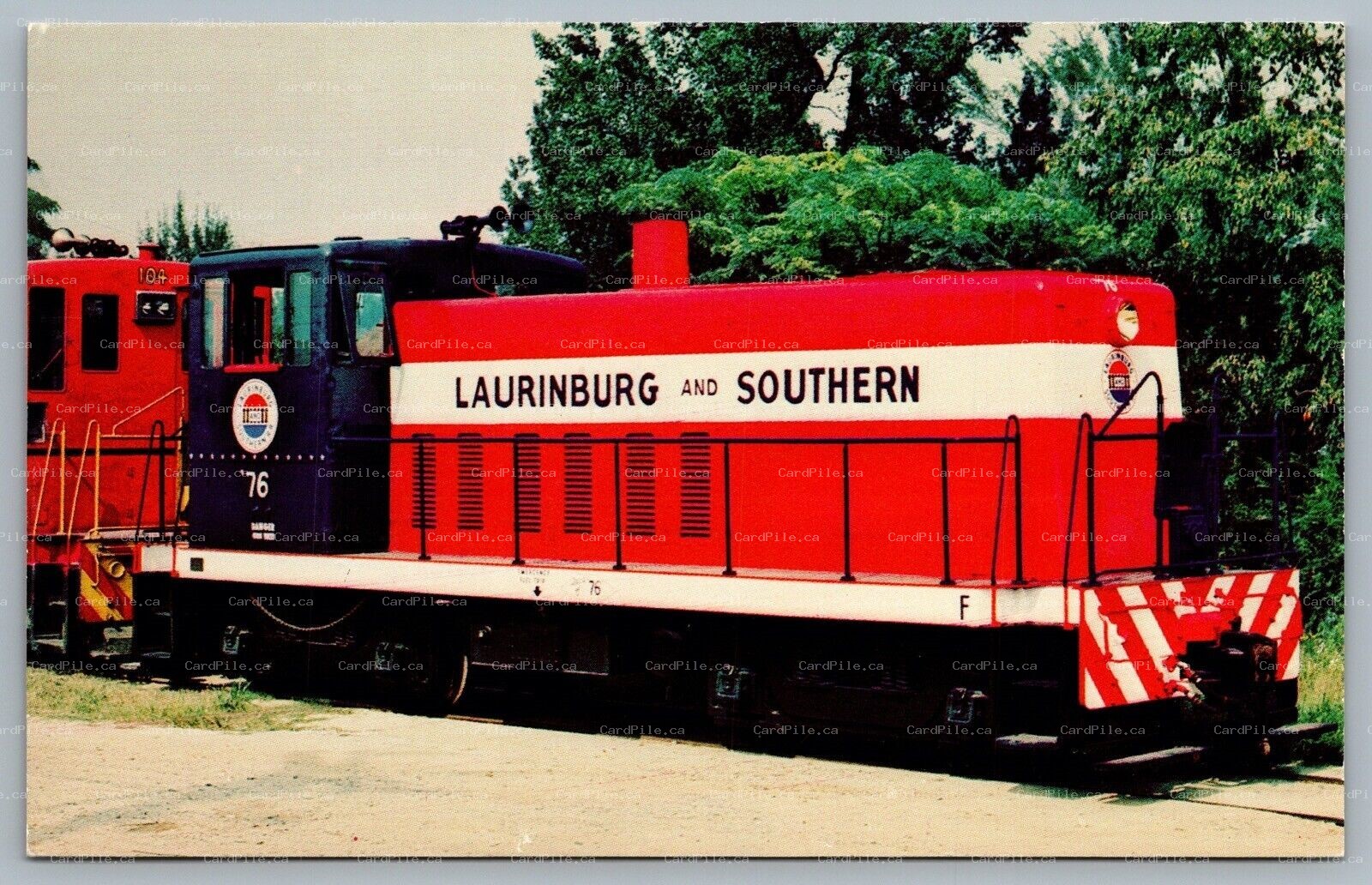 Postcard c1970s Laurinburg & Southern Railroad’s Spirit of 76 Locomotive GE