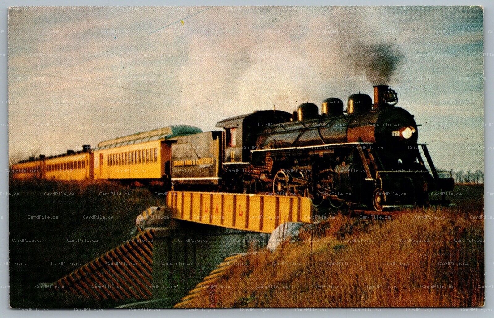 Postcard New York c1970s Livonia Avon & Lakeville Railroad Routes 15 & 20