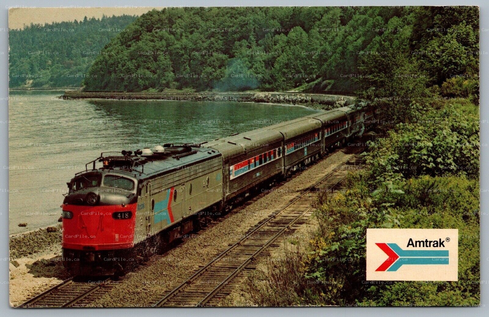 Postcard c1970s Amtrak’s Coast Starlight Daylight Passenger Train Advert