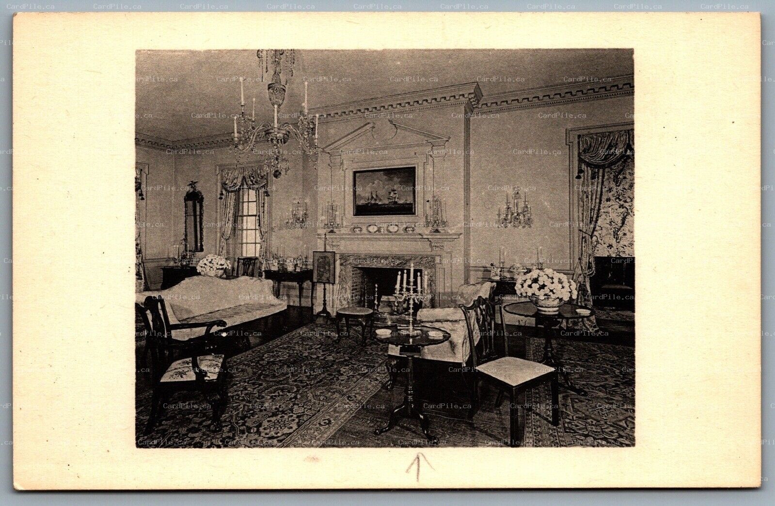 Postcard Winterthur DE c1960s Parlor From Port Royal Frankford Pennsylvania 1762