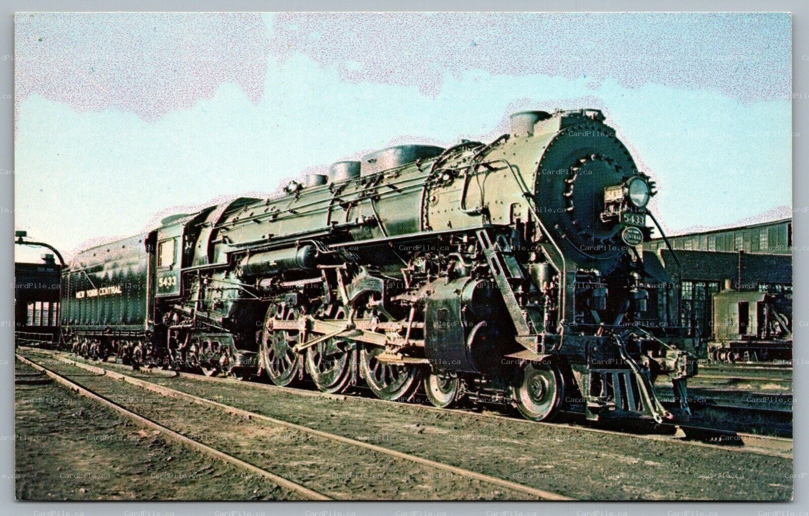 Postcard c1953 New York Central #5433 Hudson Locomotive Class J-3A Built 1937