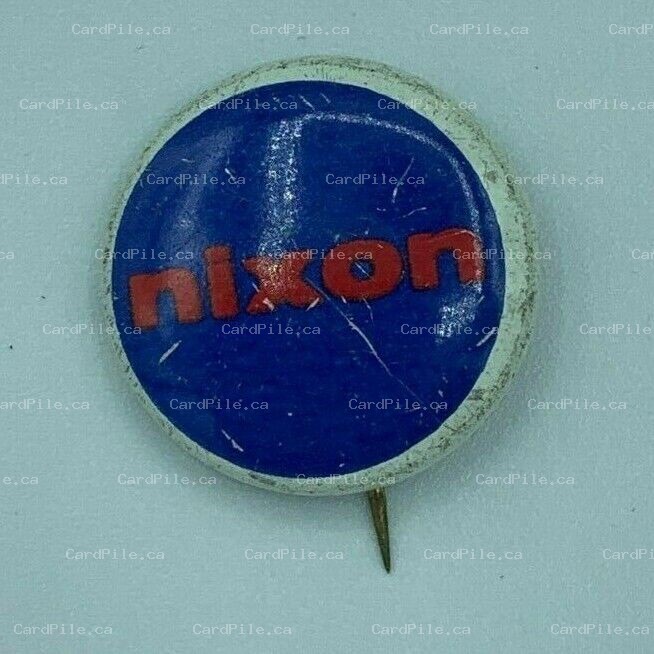 VINTAGE Nixon - Official Nixon Button - Pinback Button Blue