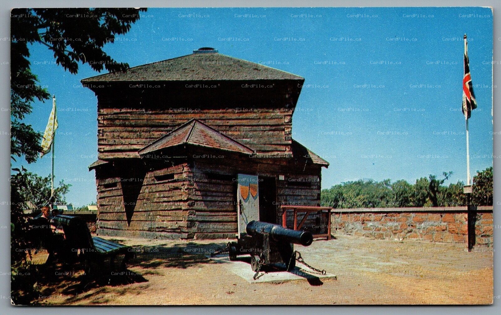 Postcard Montreal Quebec c1960s The Original Blcok House on St. Helens Island