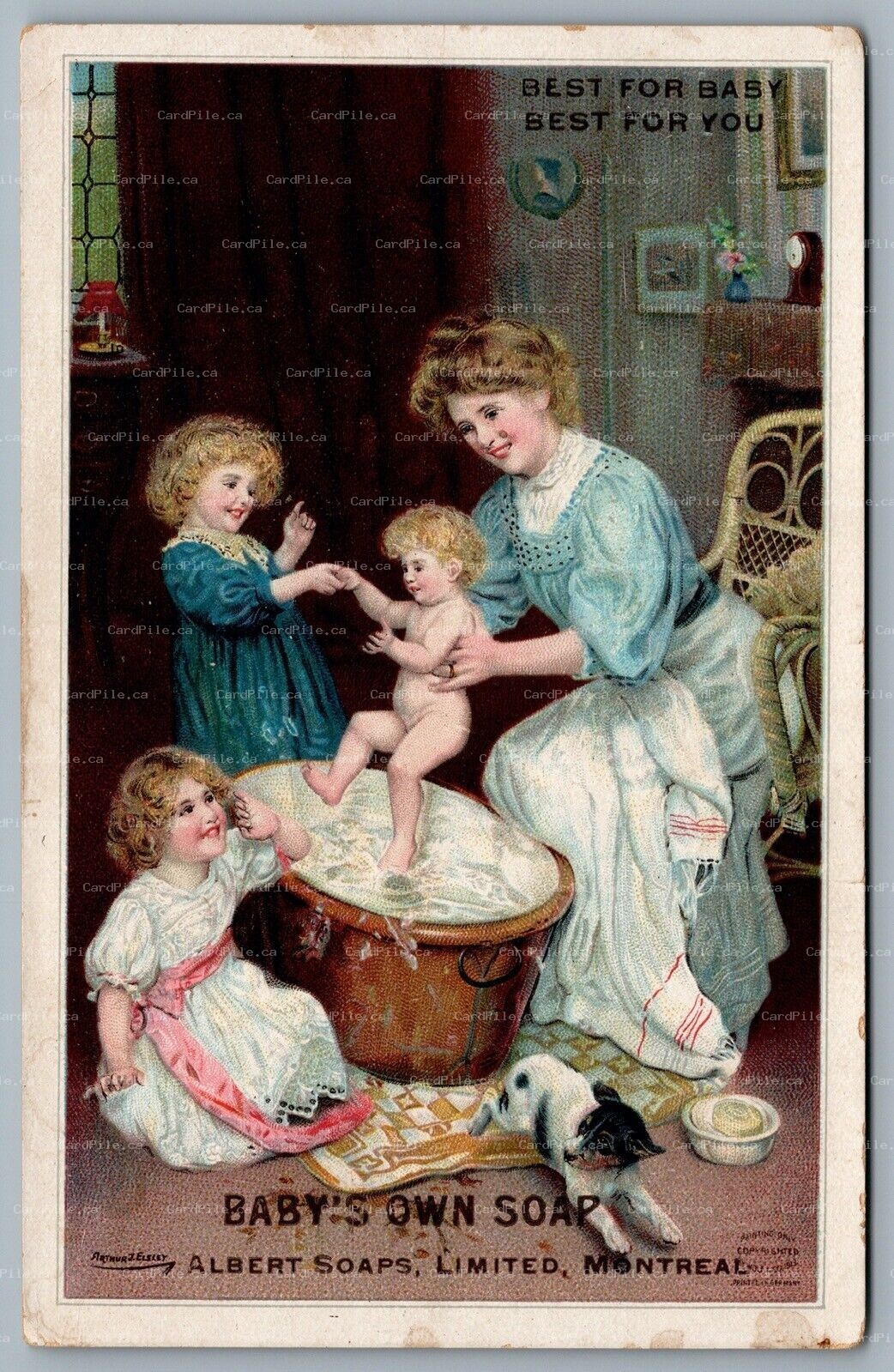 Postcard Montreal Quebec c1913 Albert Soaps Limited Advert A/S Arthur J. Elsley