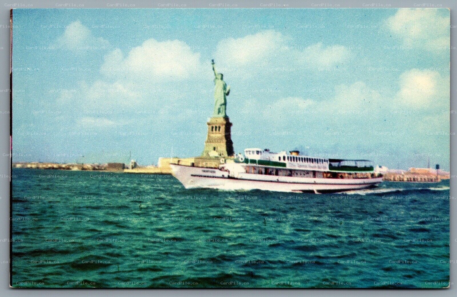 Postcard New York City NY c1960s Circle Line Sightseer Statue of Liberty Pier 83
