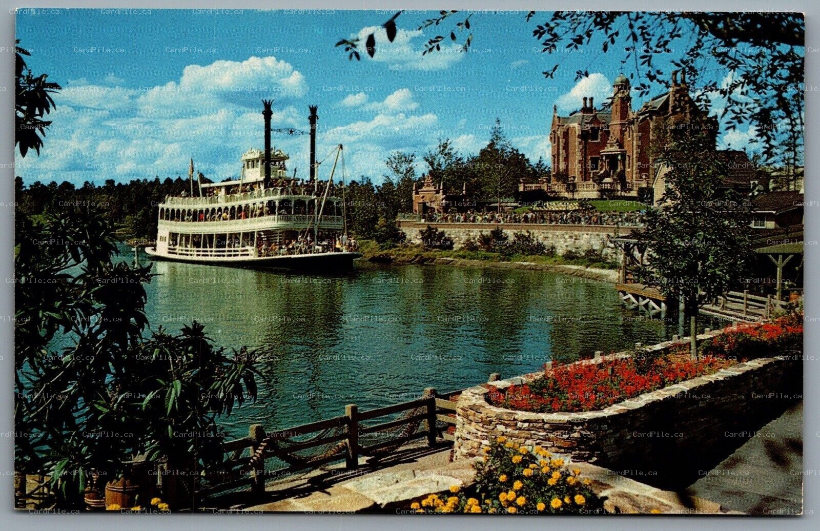 Postcard Walt Disney World FL c1970s Admiral Joe Fowler Rivers of America Cruise