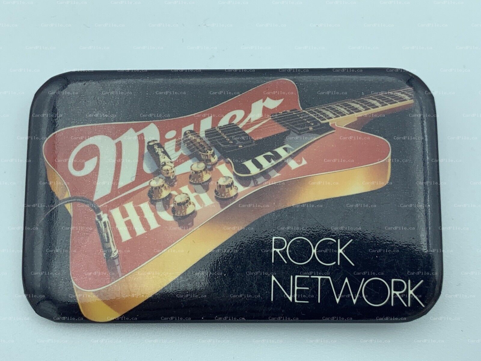 VINTAGE 1980s Miller High Life Rock Network - Defunct - Beer - Pinback Button