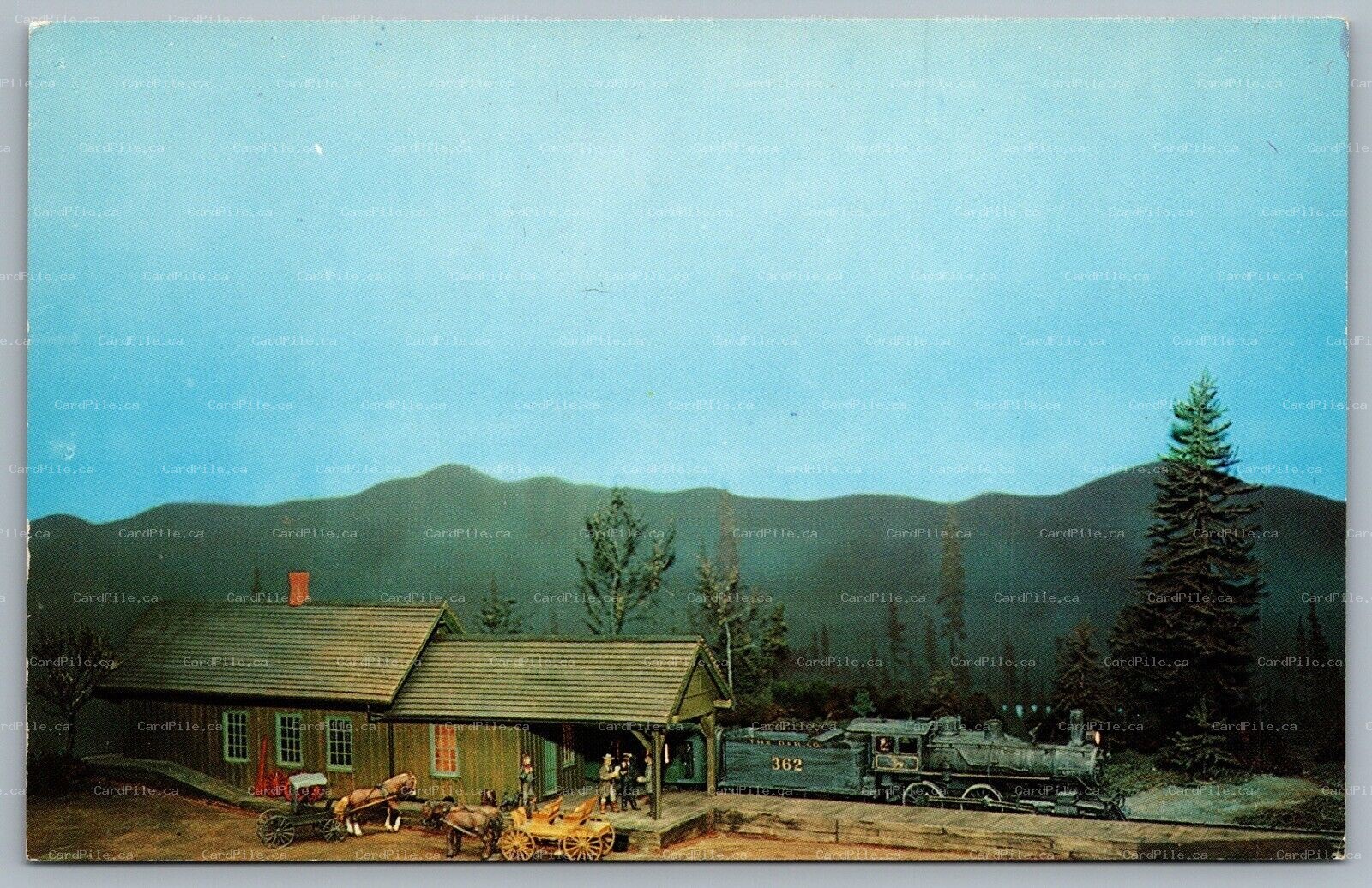 Postcard Blue Mountain Lake NY Adirondack Museum Theo. Roosevelt at North Creek