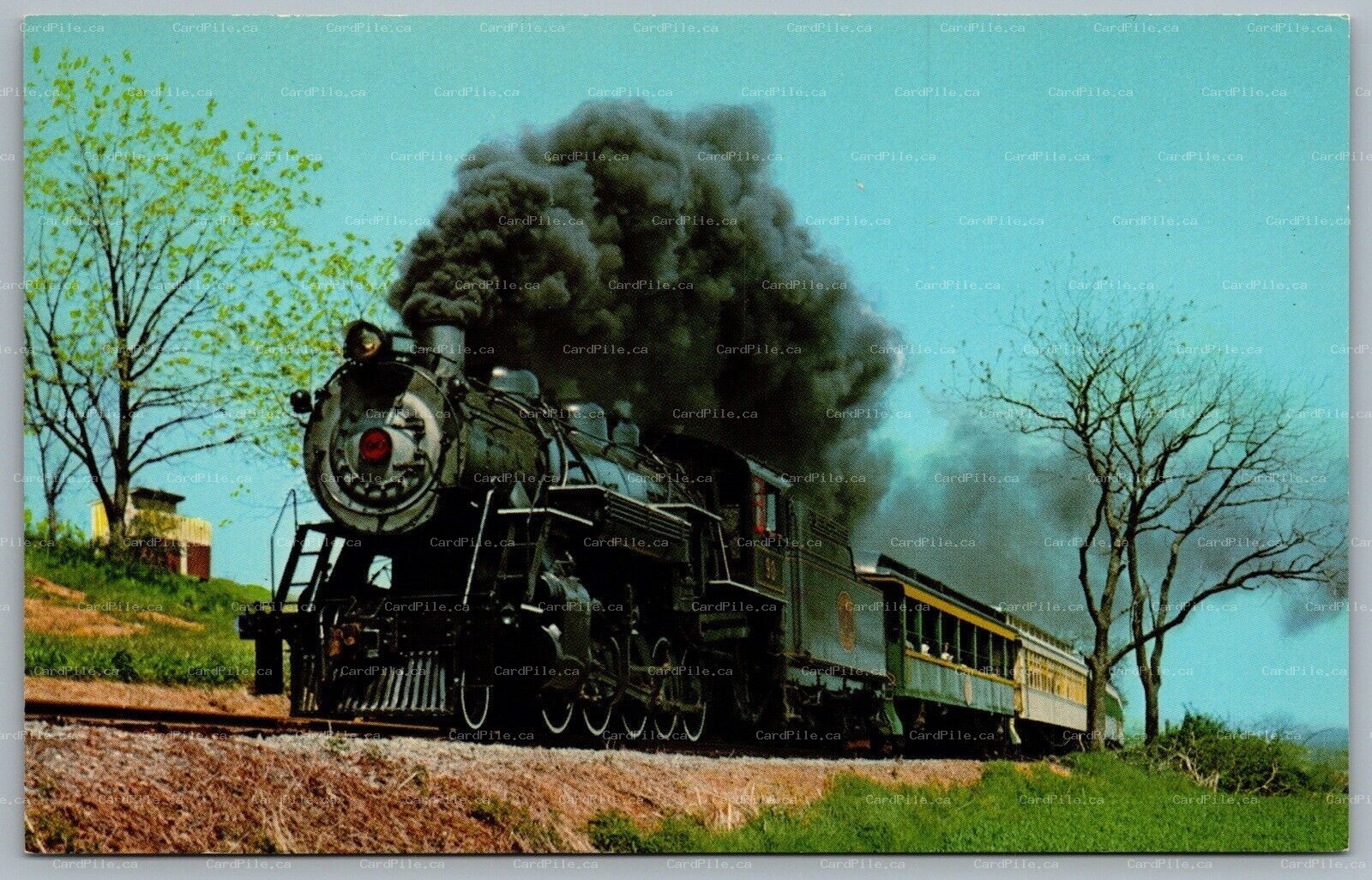 Postcard c1971 Strasburg Pennsylvania Rail Road Route 741 Passenger Train