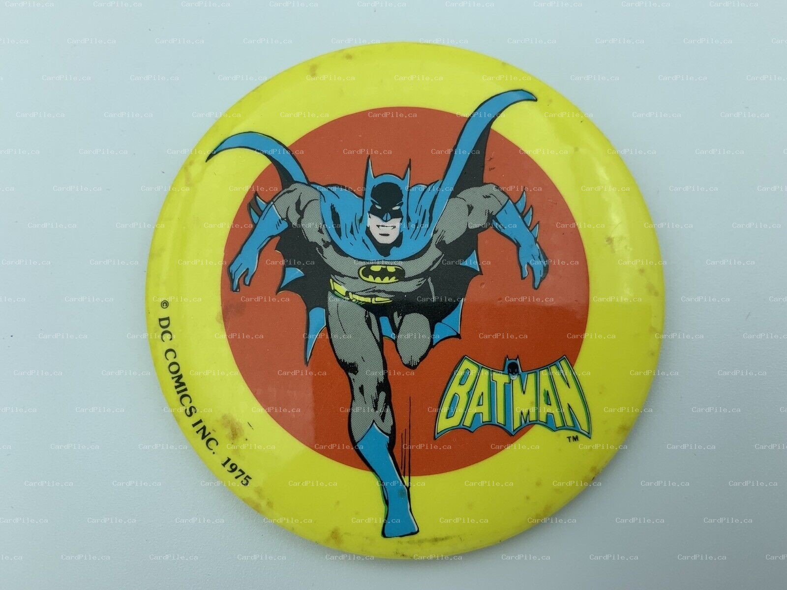 VINTAGE 1975 Batman DC Comics Inc - Pinback Button