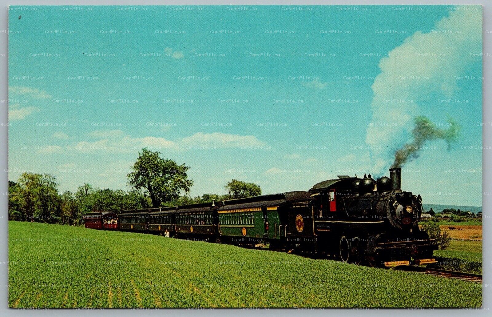 Postcard Strasburg PA Railroad Route 741 Road to Paradise Scenic Nine Mile Ride 
