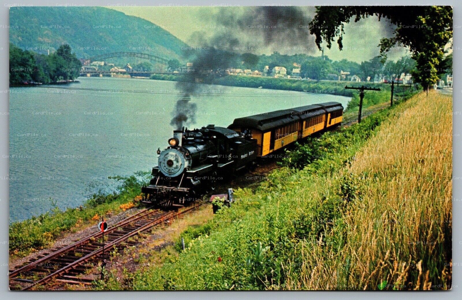 Postcard Steamtown USA Bellows Falls VT #15 ex Rahway Valley NJ Locomotive 2-8-0