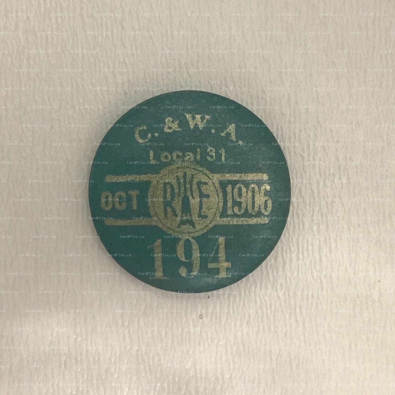 VINTAGE 1906 October Culinary Workers Alliance Local 31 194 HREIA Pinback