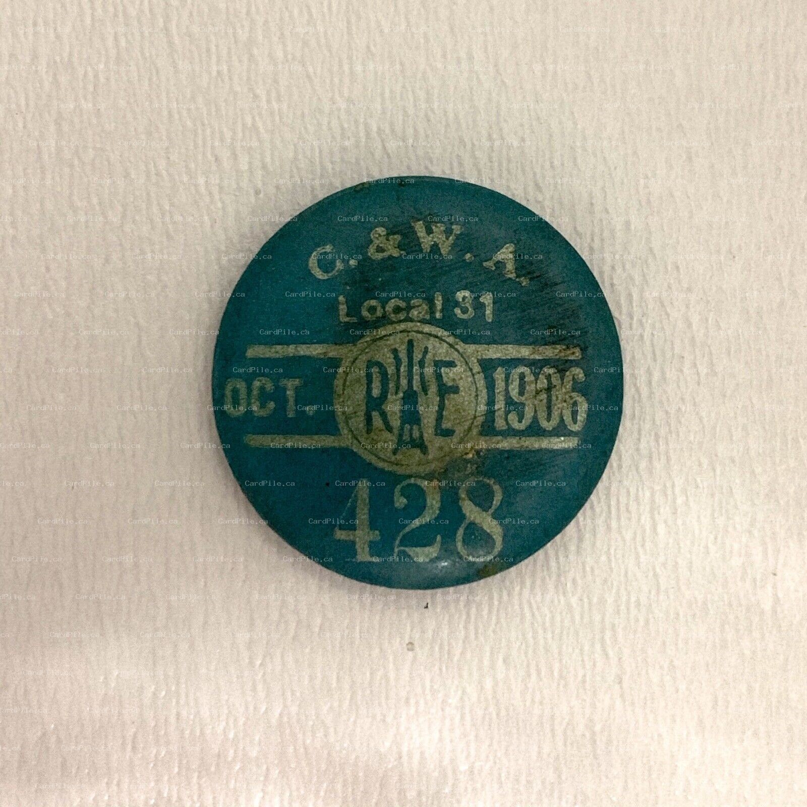 VINTAGE 1906 October Culinary Workers Alliance Local 31 428 HREIA Pinback