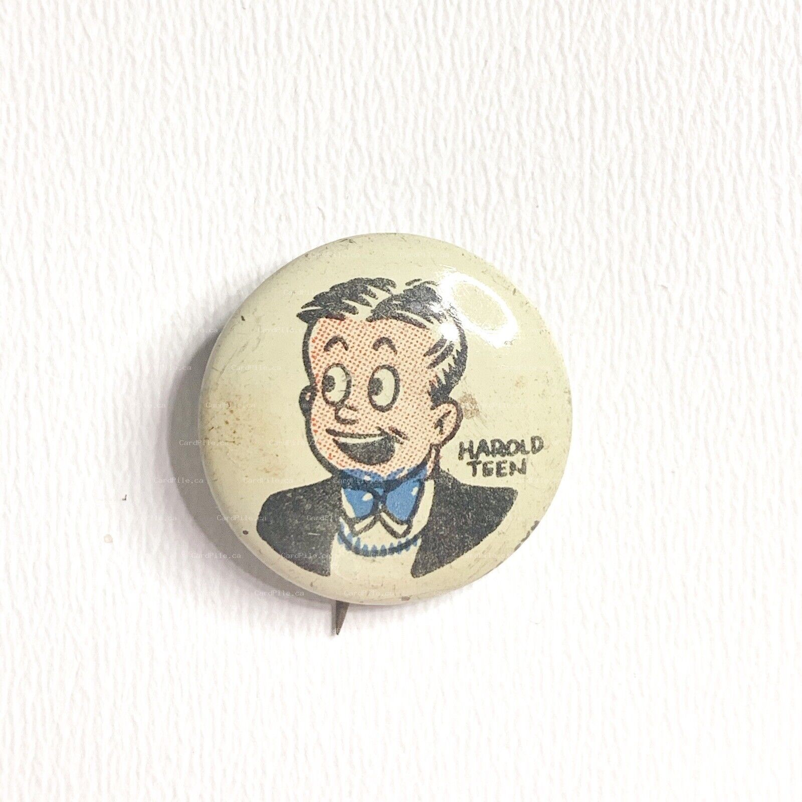 VINTAGE 1945 Kellogg's PEP - Harold Teen - Cereal Pinback Button 