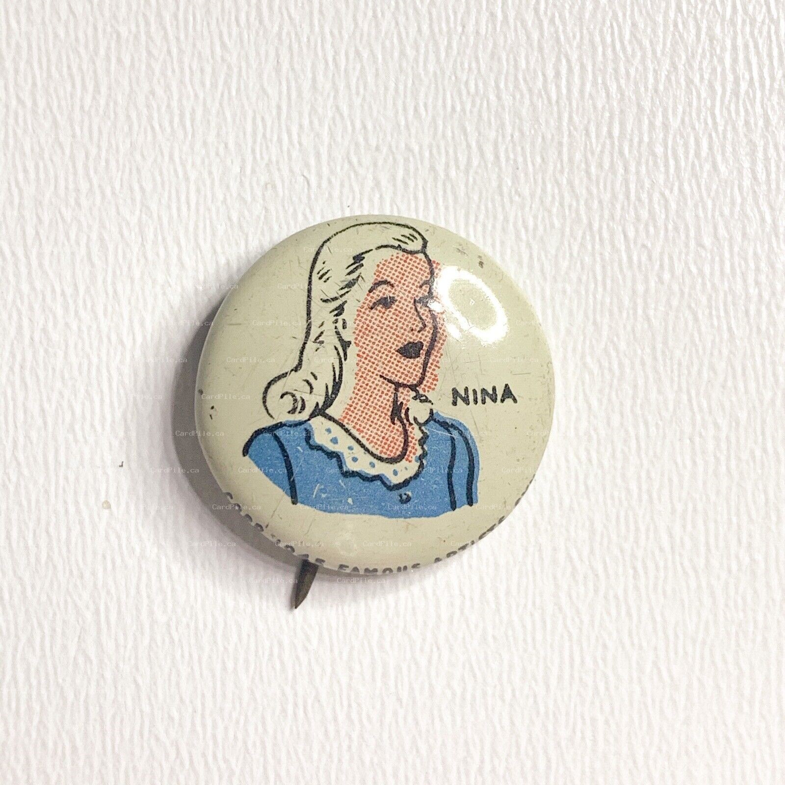 VINTAGE 1945 Kellogg's PEP - Nina - Cereal Pinback Button 