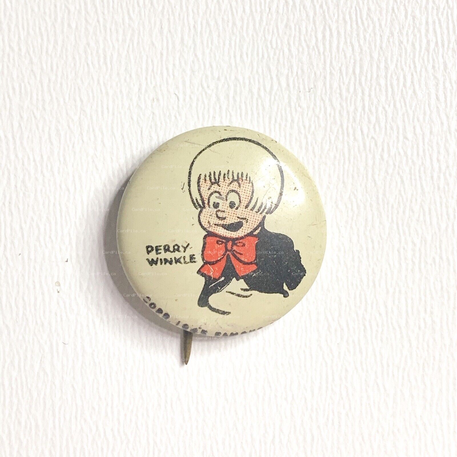 VINTAGE 1945 Kellogg's PEP - Perry Winkle - Cereal Pinback Button B