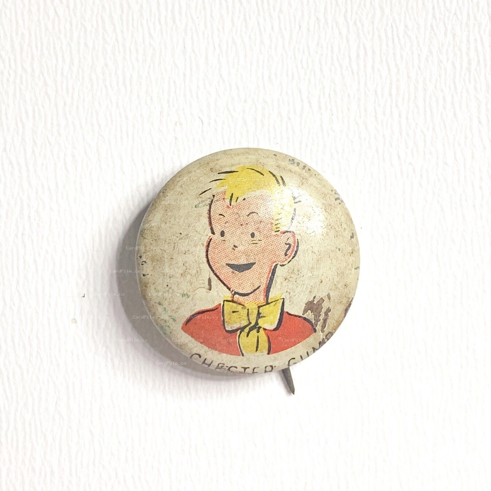 VINTAGE 1946 Kellogg's PEP - Chester Gump - Cereal Pinback Button 
