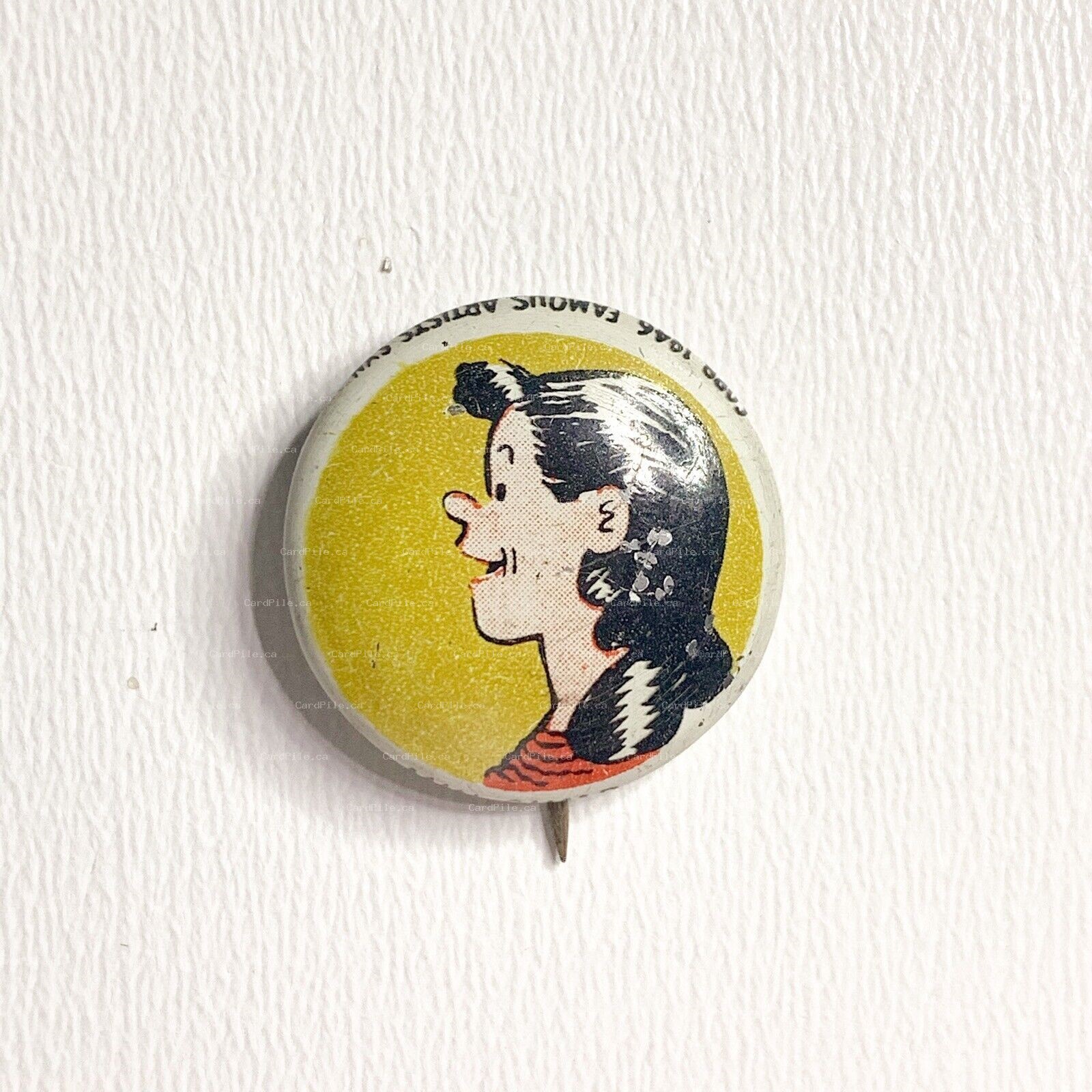 VINTAGE 1946 Kellogg's PEP - Min Gump - Cereal Pinback Button A