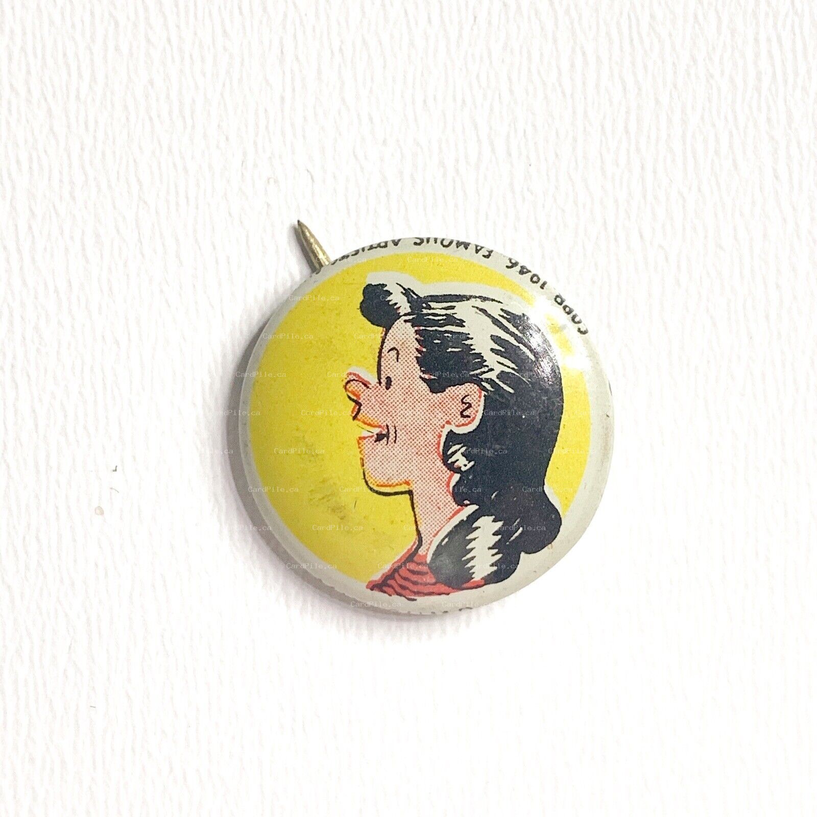 VINTAGE 1946 Kellogg's PEP - Min Gump - Cereal Pinback Button B