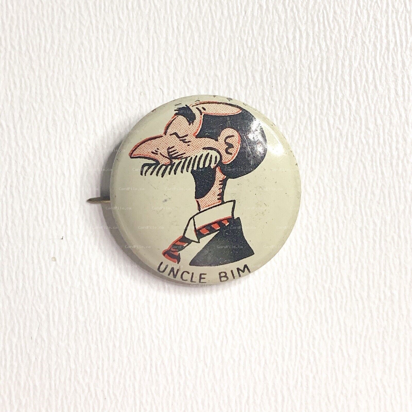 VINTAGE 1946 Kellogg's PEP - Uncle Bim - Cereal Pinback Button C